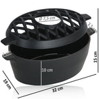 Humidifier, 2.7 liters, cast iron, enamelled