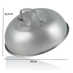 Wärmeglocke, Ø 23 cm, Edelstahl, runder Griff