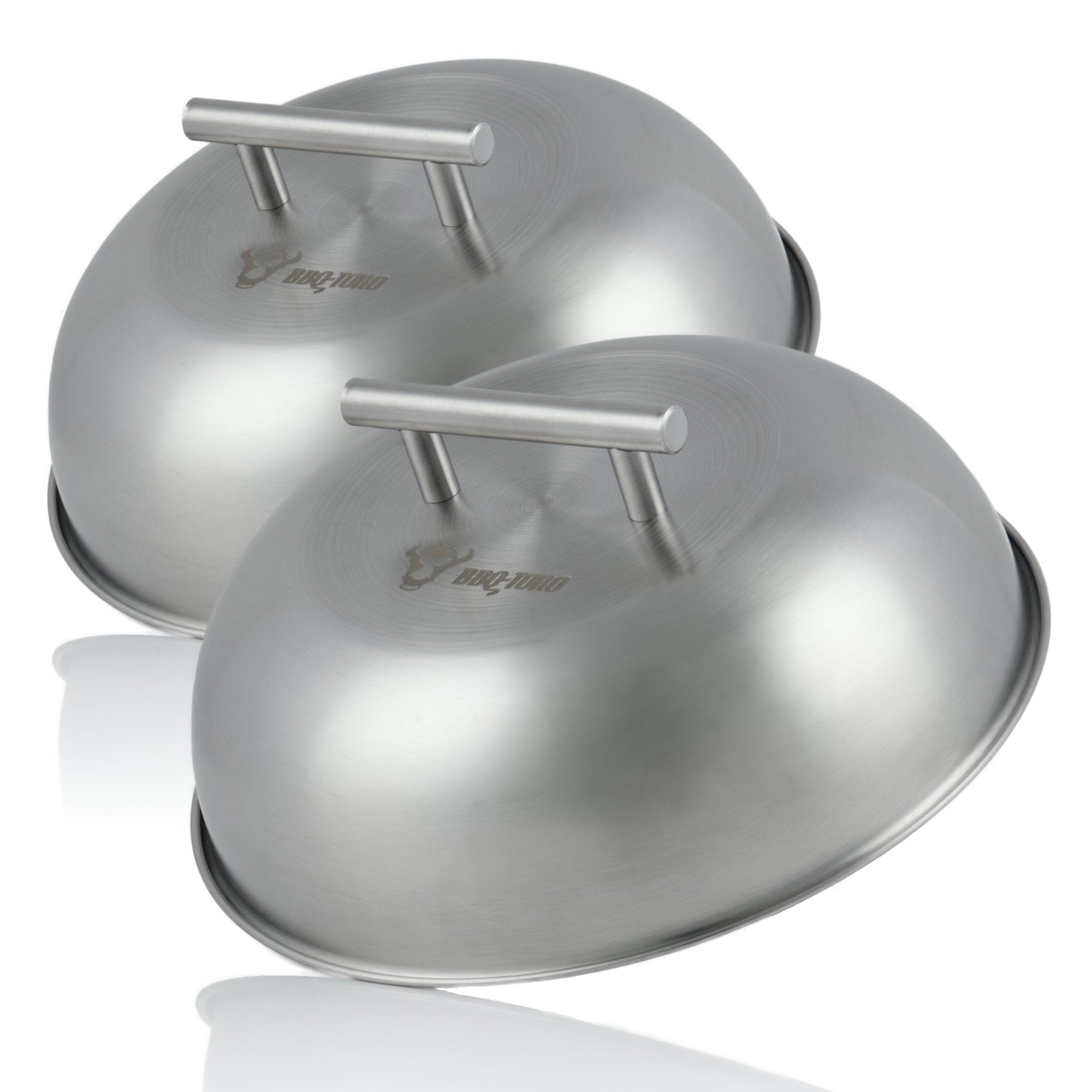 Wärmeglocke, Ø 23 cm, Edelstahl, kantiger Griff