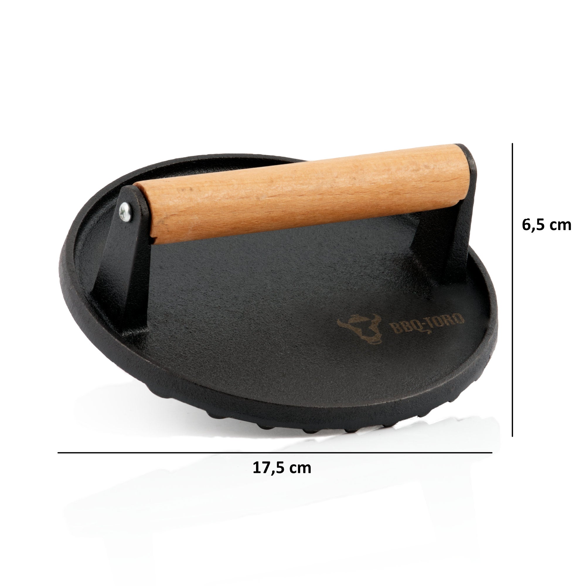 Wärmeglocke Set, Ø 31,5 cm, Edelstahl, inkl. Gusseisen Fleischbeschwerer (rund)