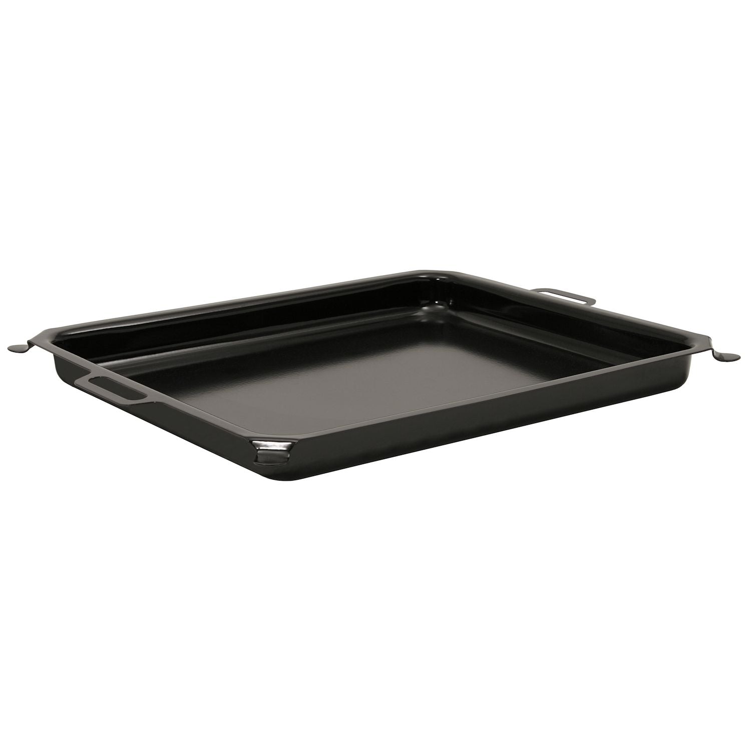 Commercial-grade griddle, stainless steel, 3-burner, 64 x 52 x 27 cm, including enamelled pan