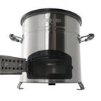 Raketenofen "RAKETE #3", Edelstahl, Rocket Stove inkl. USB Kabel und Stecker