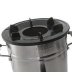 Raketenofen "RAKETE #3", Edelstahl, Rocket Stove inkl. USB Kabel und Stecker