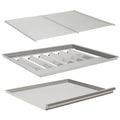 Grillrost Set, 60 x 48 cm, inkl. Flammenblech und Fettwanne, für Gastrobräter (64 x 52 cm)