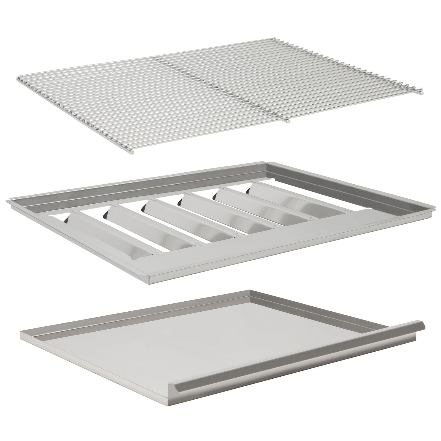 Plaque de cuisson professionnelle, acier inoxydable, 3 brûleurs, 64 x 52 x 27 cm