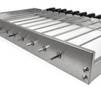 Accessoire pour barbecue pour 11 brochettes, acier inoxydable, 70 x 26-40 cm