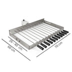 Accessoire pour barbecue pour 11 brochettes, acier inoxydable, 70 x 26-40 cm