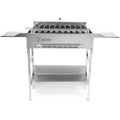 Grill mit Spießaufsatz, 9 Spieße, Edelstahl, inkl. Motor