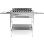 Grill mit Spießaufsatz, 9 Spieße, Edelstahl, inkl. Motor