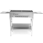 Grill mit Spießaufsatz, 9 Spieße, Edelstahl, inkl. Motor