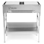 Grill mit Spießaufsatz, 9 Spieße, Edelstahl, inkl. Motor