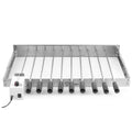 Accessoire pour grillades, 10 brochettes, 58 x 26-40 cm, acier inoxydable, moteur inclus à gauche