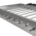 Grillaufsatz, 9 Spieße, 56 x 26-40 cm, Edelstahl, inkl. Motor links