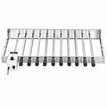 Grillaufsatz, 10 Spieße, 70 x 27-40 cm, Edelstahl, inkl. Motor links