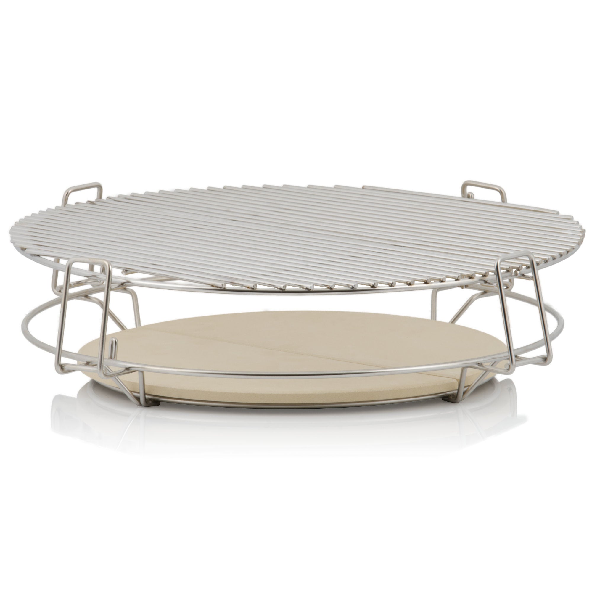 Smokersystem für Ø 57 cm Kugelgrill, Ø 54 cm, 3 Ebenen, Edelstahl