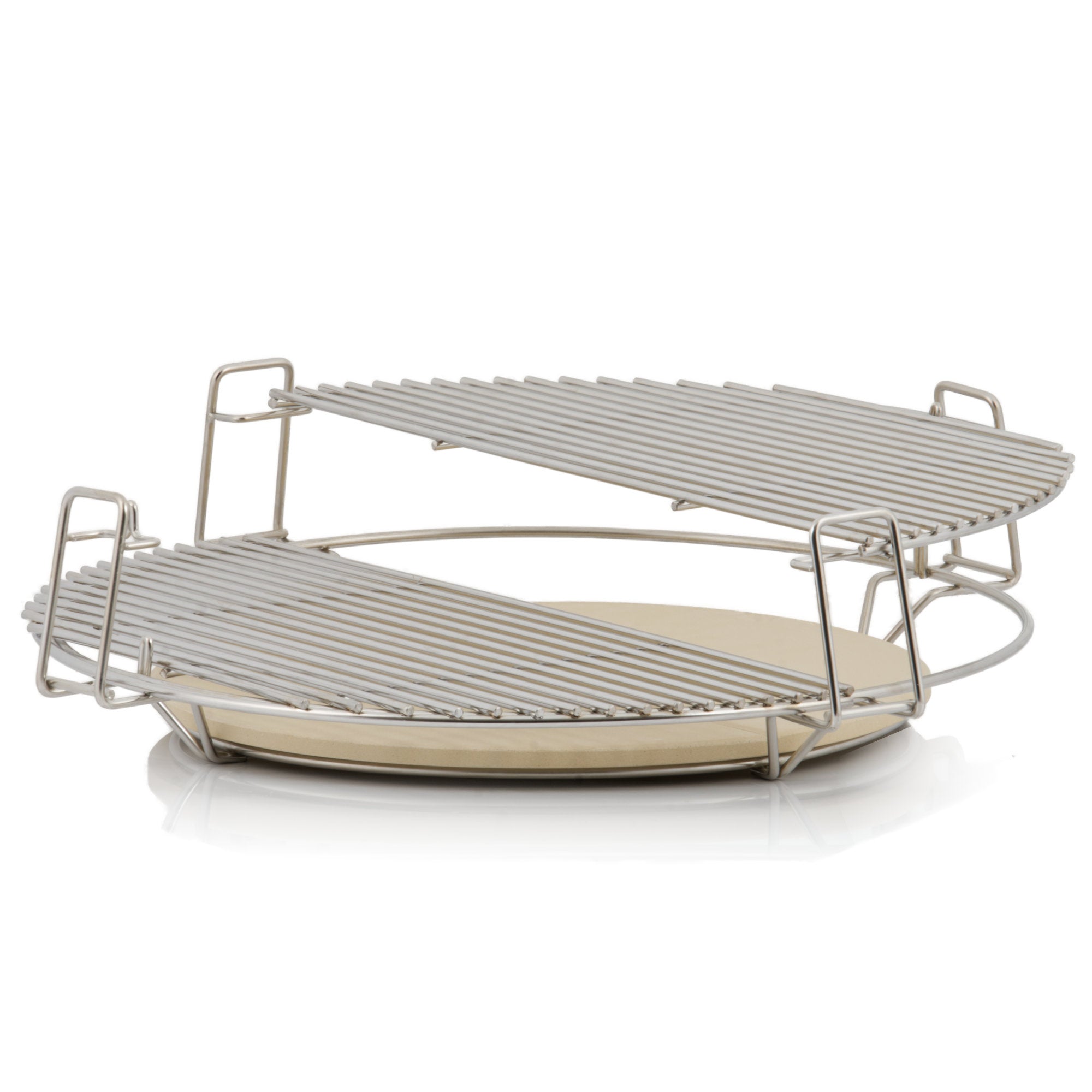 Smokersystem für Ø 57 cm Kugelgrill, Ø 54 cm, 3 Ebenen, Edelstahl