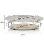 Smokersystem für Ø 57 cm Kugelgrill, Ø 54 cm, 3 Ebenen, Edelstahl