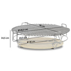 Système de fumage pour Kamado, 3 niveaux, acier inoxydable