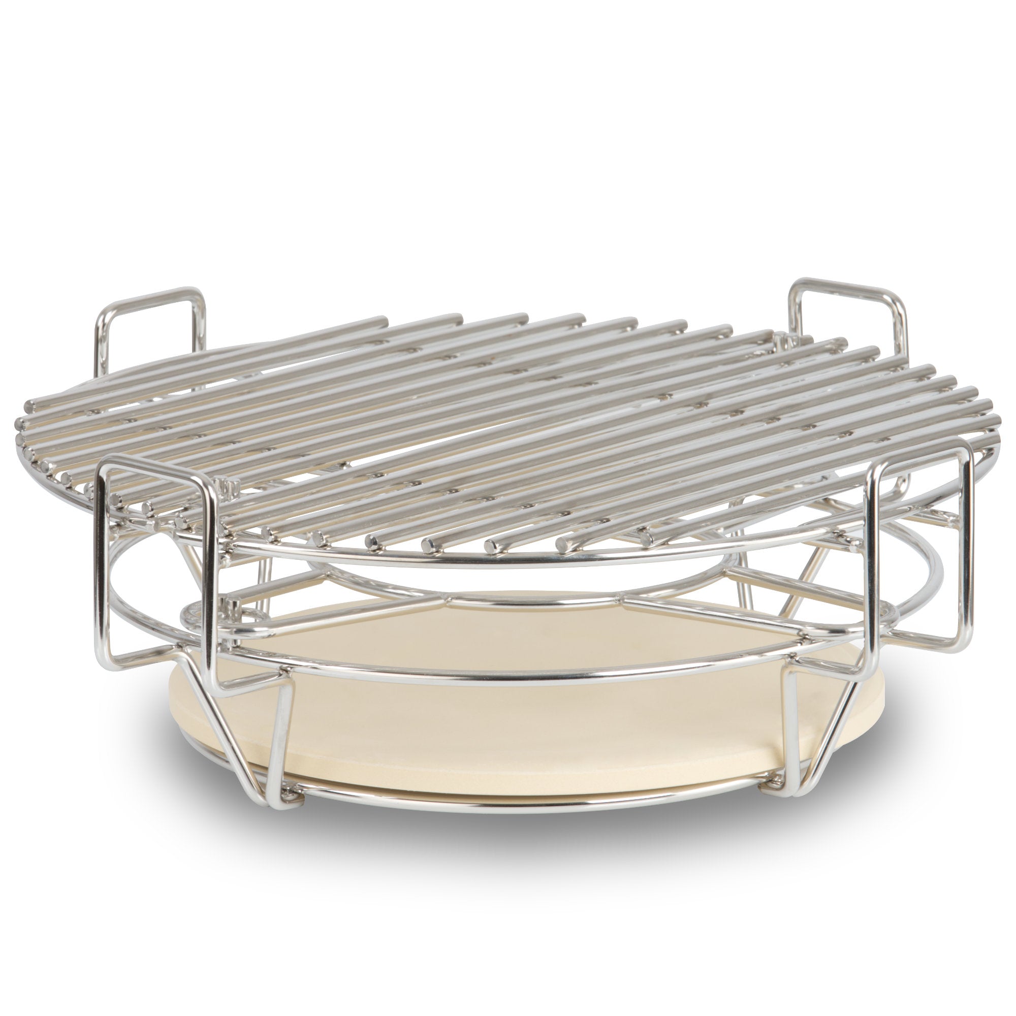 Smokersystem für Kamado, 3 Ebenen, Edelstahl