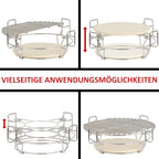Système de fumage pour Kamado, 3 niveaux, acier inoxydable