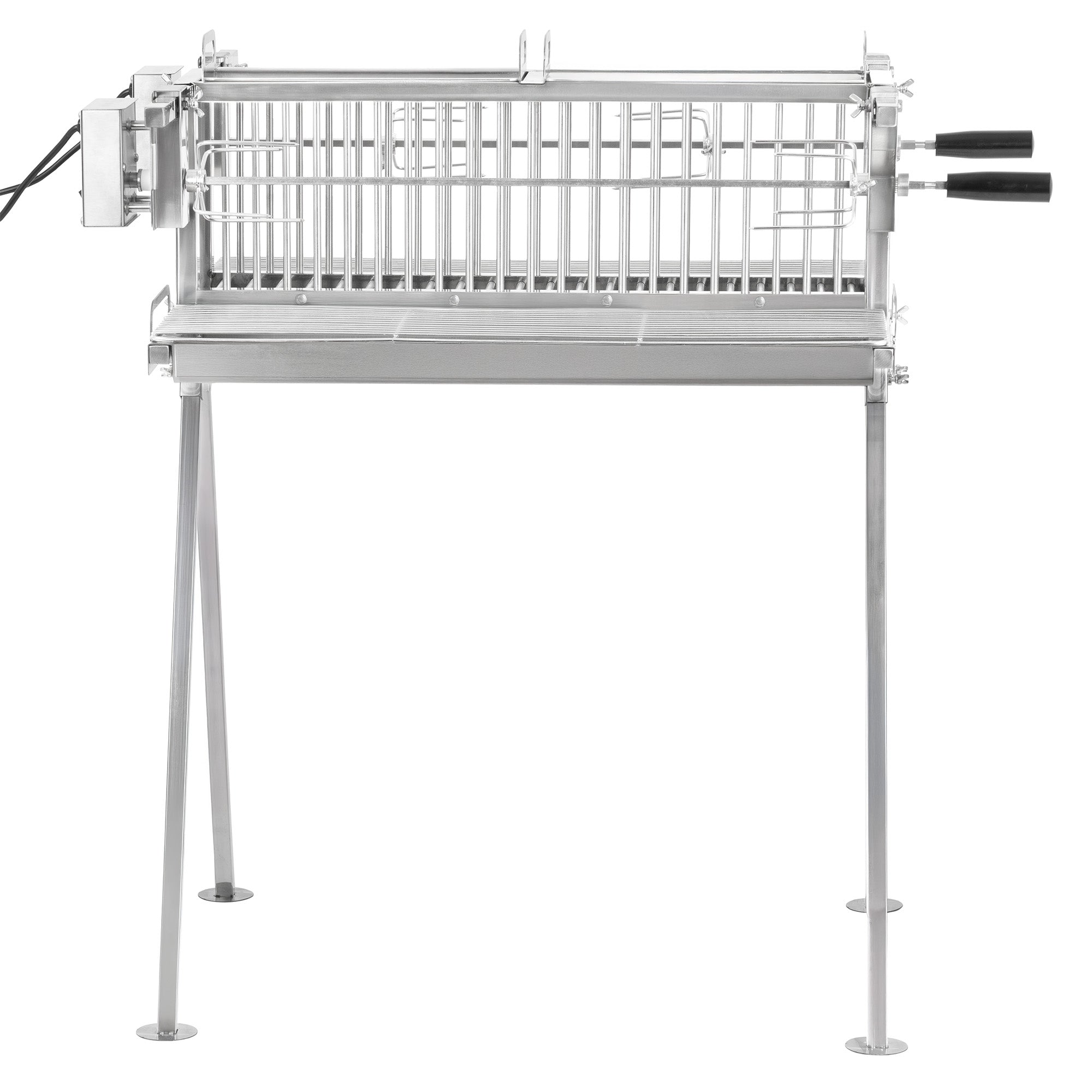 Doppel Spießgrill, Edelstahl, inkl. Motor und zwei Grillspießen