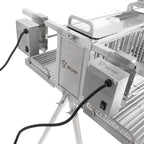 Doppel Spießgrill, Edelstahl, inkl. Motor und zwei Grillspießen
