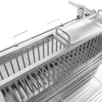 Doppel Spießgrill, Edelstahl, inkl. Motor und zwei Grillspießen
