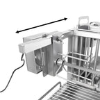 Doppel Spießgrill, Edelstahl, inkl. Motor und zwei Grillspießen