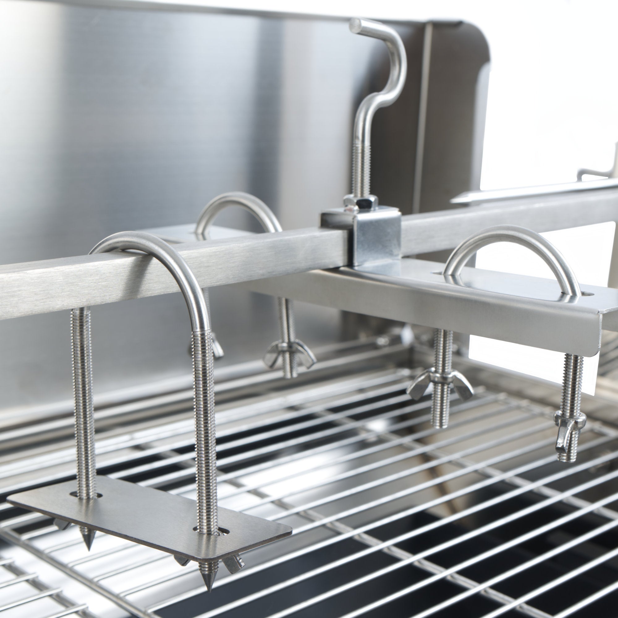Spanferkelgrill, bis 60 kg, mobil, Edelstahl