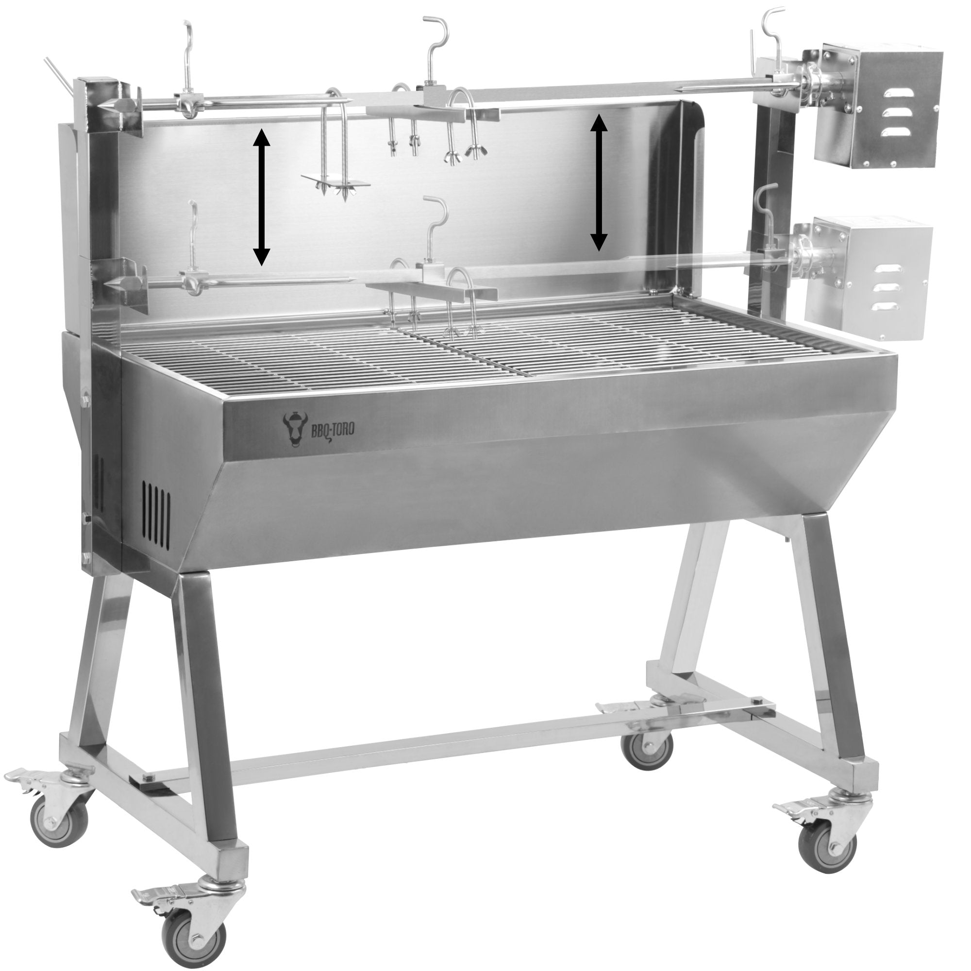 Spanferkelgrill, bis 60 kg, mobil, Edelstahl