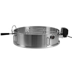 Ensemble d'anneaux à pizza avec brochette pour barbecue à charbon de bois de Ø 57 cm