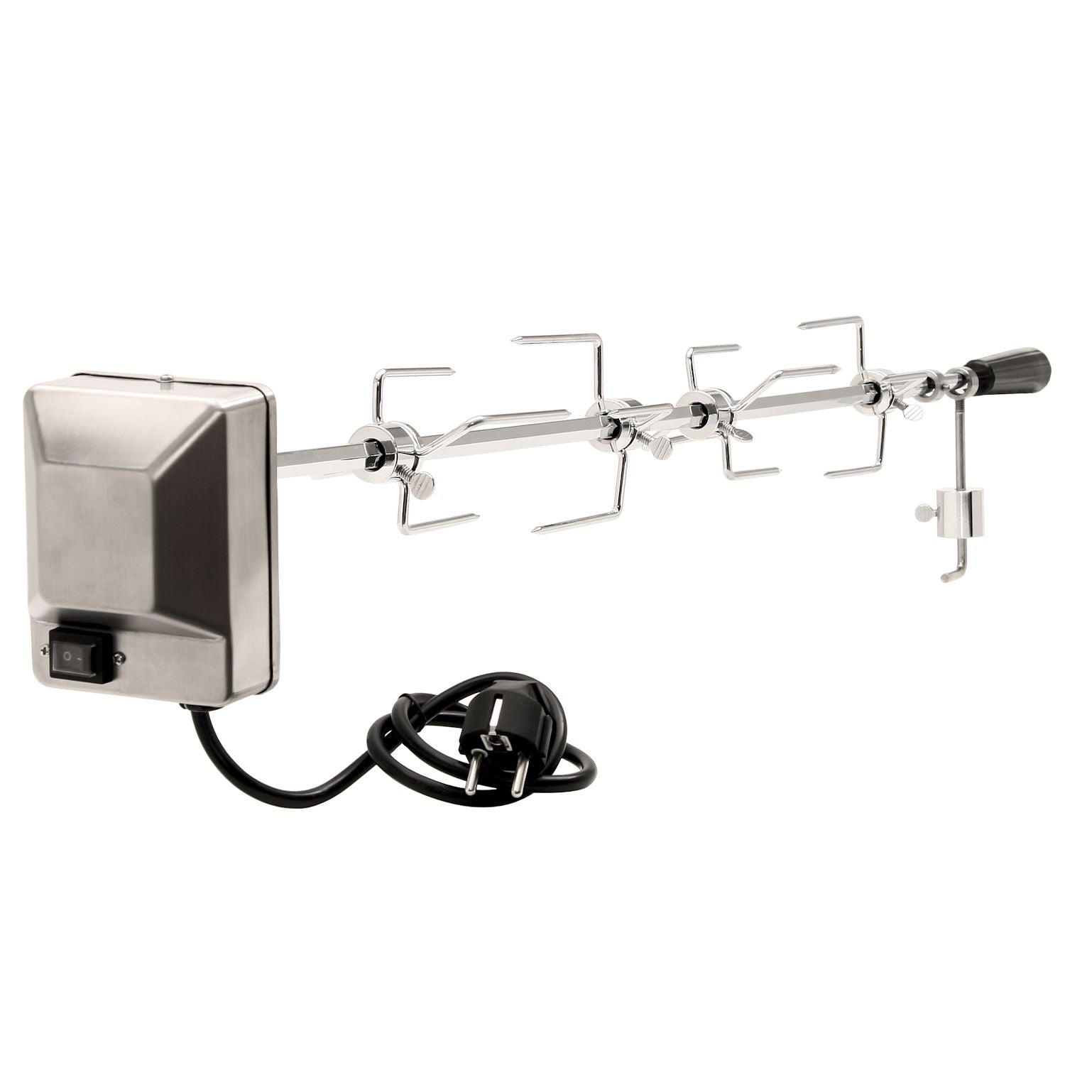 Grill skewer set 100 cm, including meat needles and motor