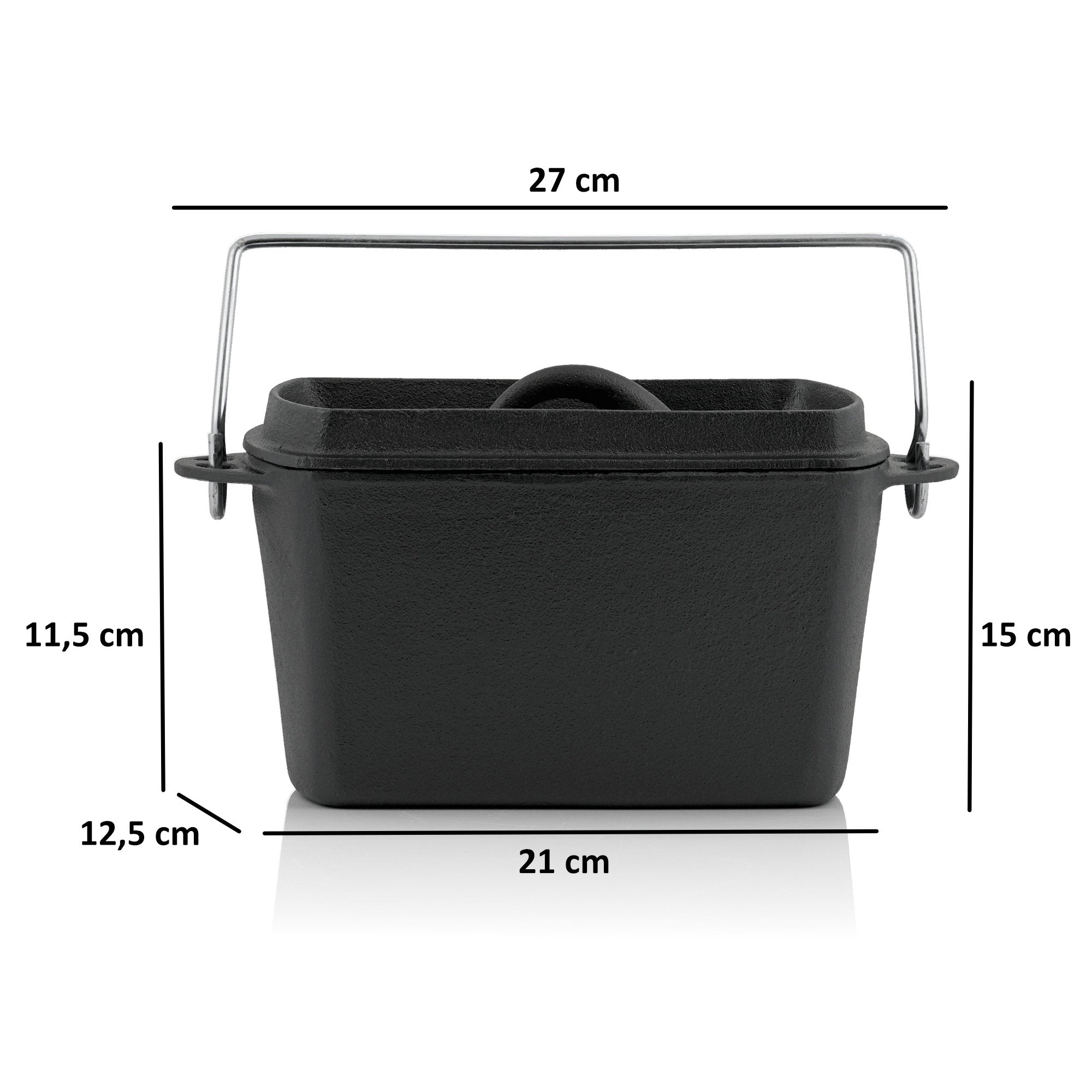 Backtopf, 2 Liter, Gusseisen