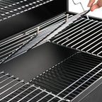 Charcoal grill cart, mobile, including thermometer
