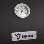 Charcoal grill cart, mobile, including thermometer