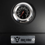 Chariot pour barbecue au charbon de bois, bac à charbon réglable en hauteur, avec thermomètre
