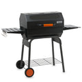 Holzkohle Grillwagen, 122 x 60 x 96 cm, mit Thermometer und Sichtfenster