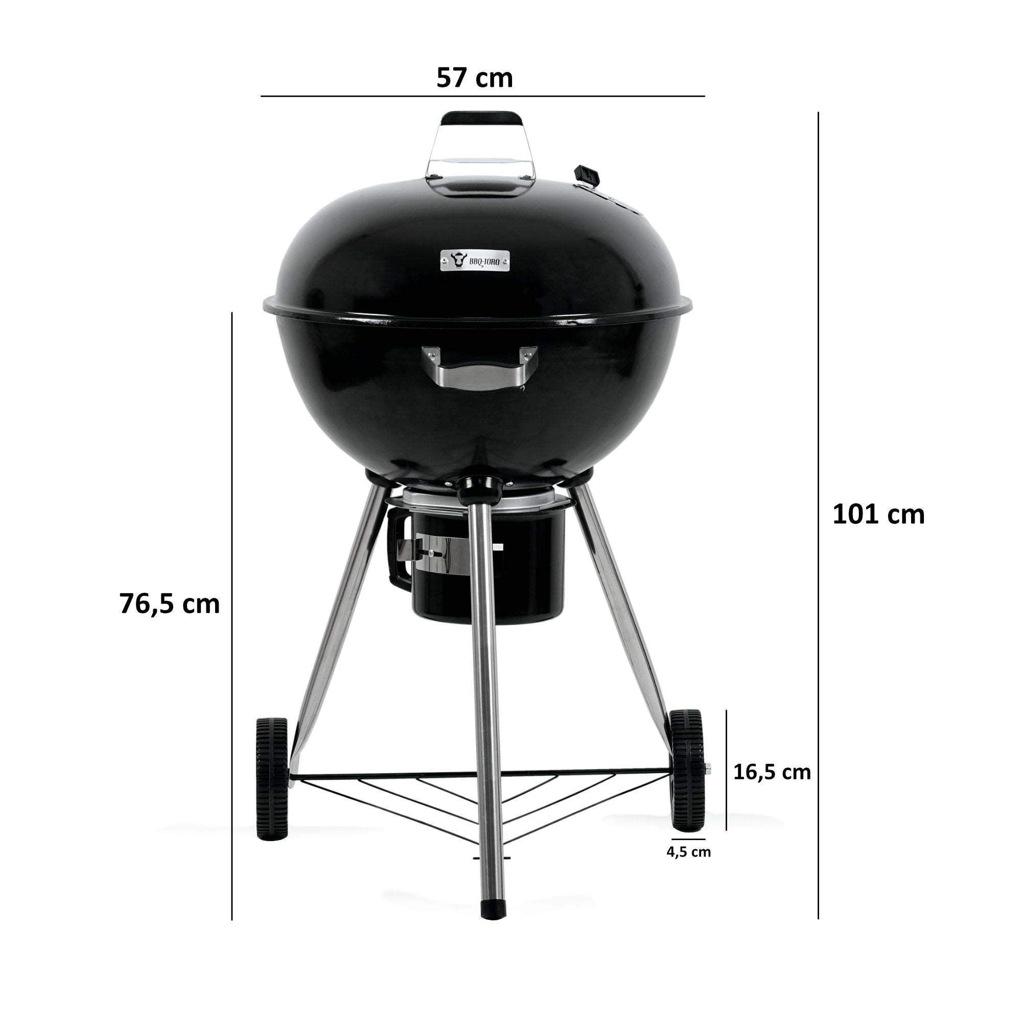 Kugelgrill "Birch", Ø 57 cm, Deckel abnehmbar