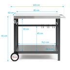 Grillwagen, 85 x 50 x 81 cm, Beistelltisch