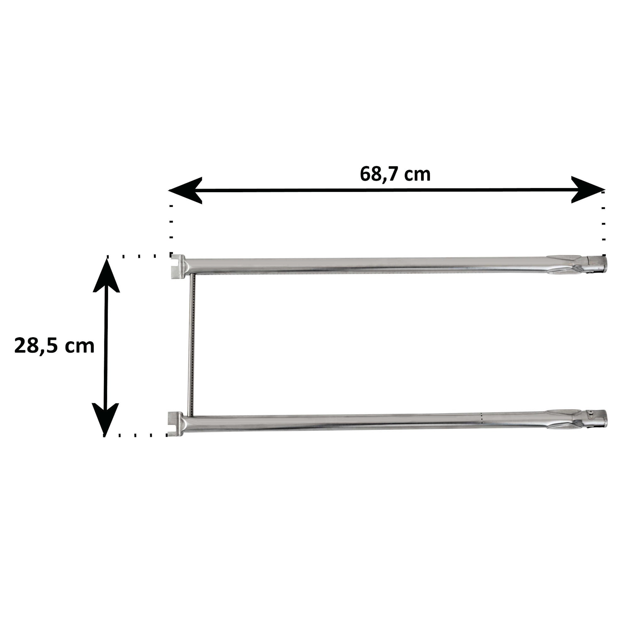 Stainless steel burner tube set, replacement burners for several Weber gas grills