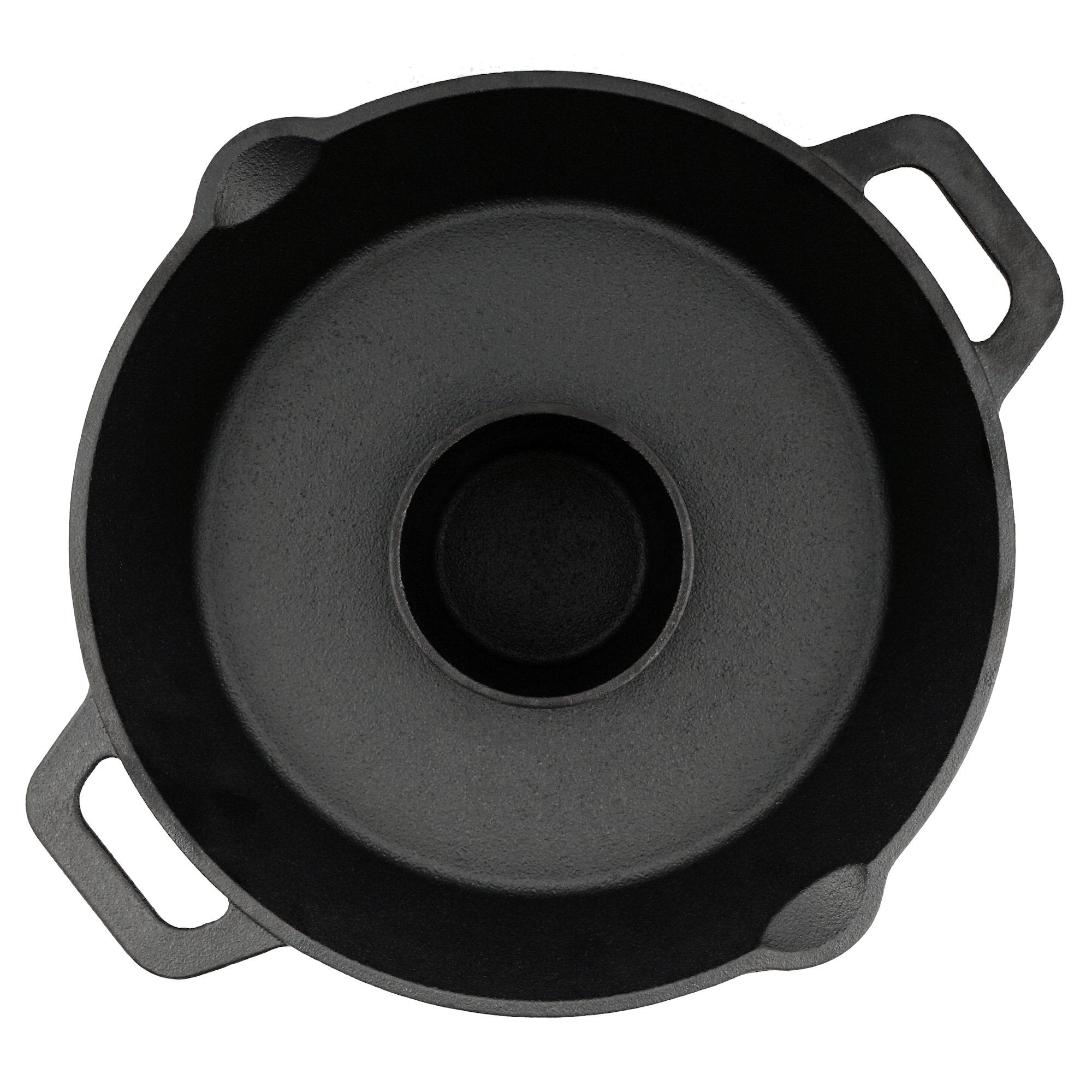 Hähnchenbräter, Gusseisen, Ø 28 cm, mit Aroma-Kegel und Auffangschale