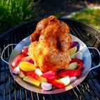 Hähnchengrill, Edelstahl, Ø 30 cm, mit Aromabehälter und Auffangschale