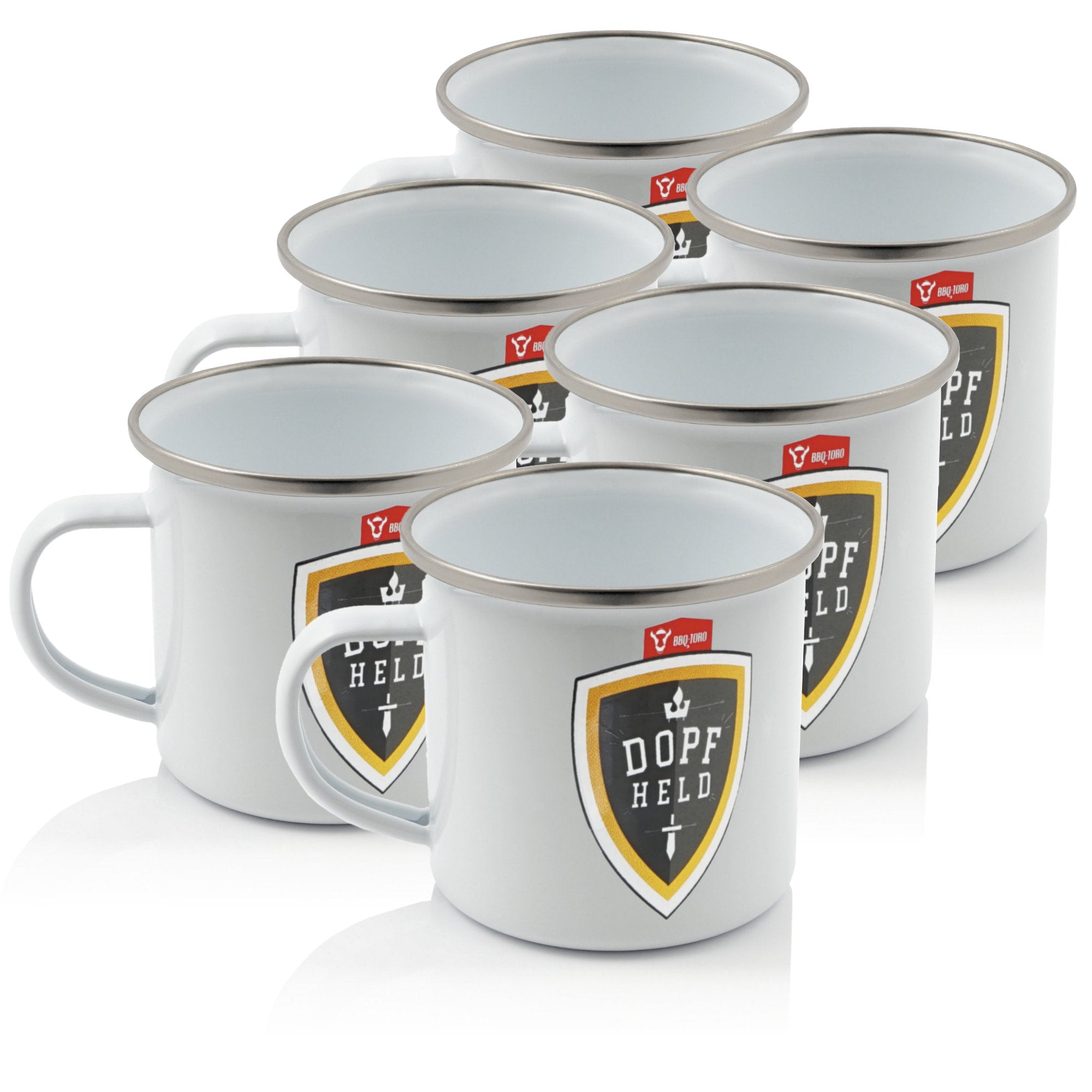 Mug « Pot Hero », émaillé, 350 ml, tasse à café pour le camping et les activités de plein air