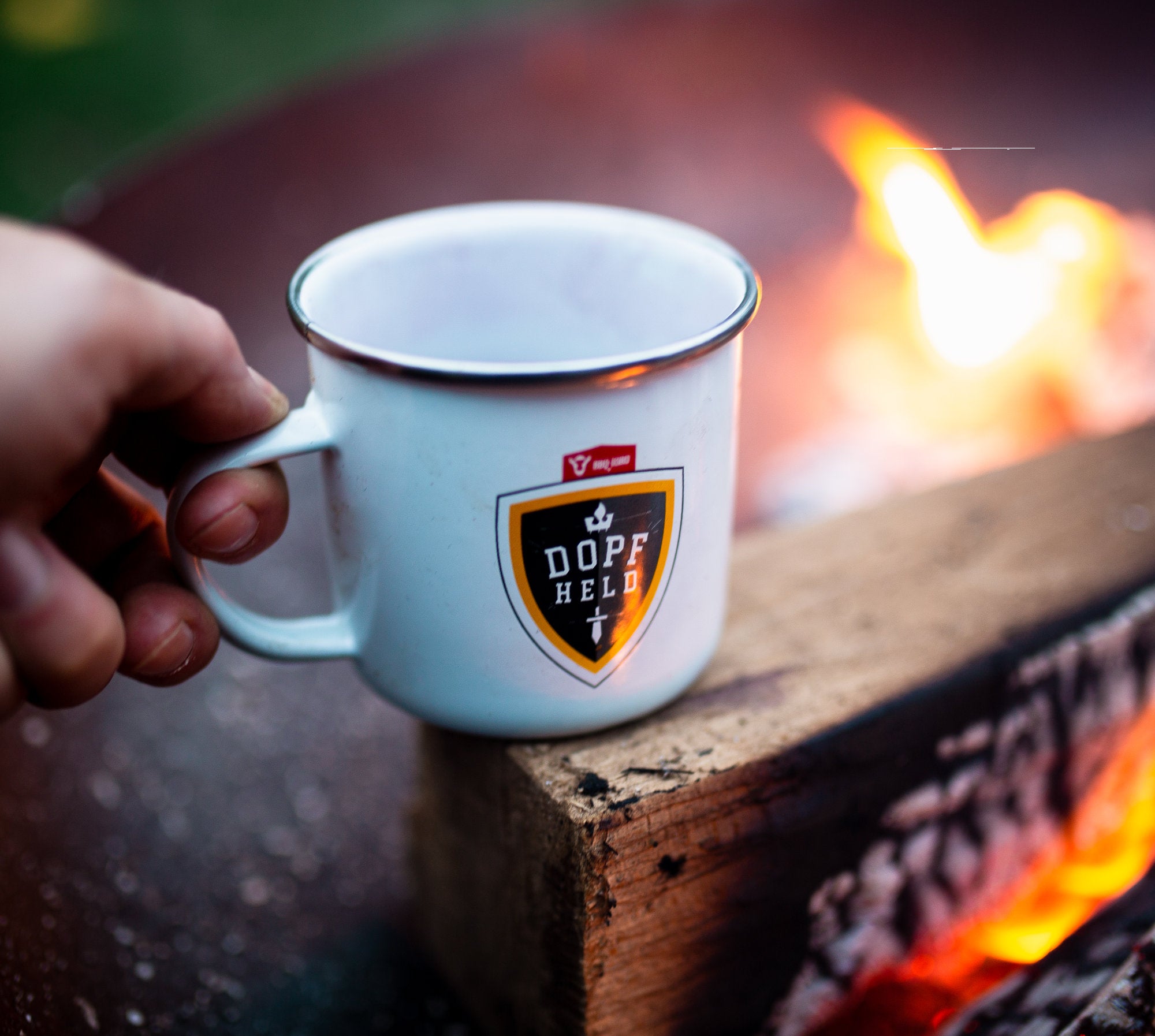 Mug « Pot Hero », émaillé, 350 ml, tasse à café pour le camping et les activités de plein air