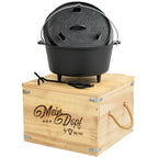 Dutch Oven "Mein Dopf", Gusseisen, 9 Liter, inkl. Holzkiste