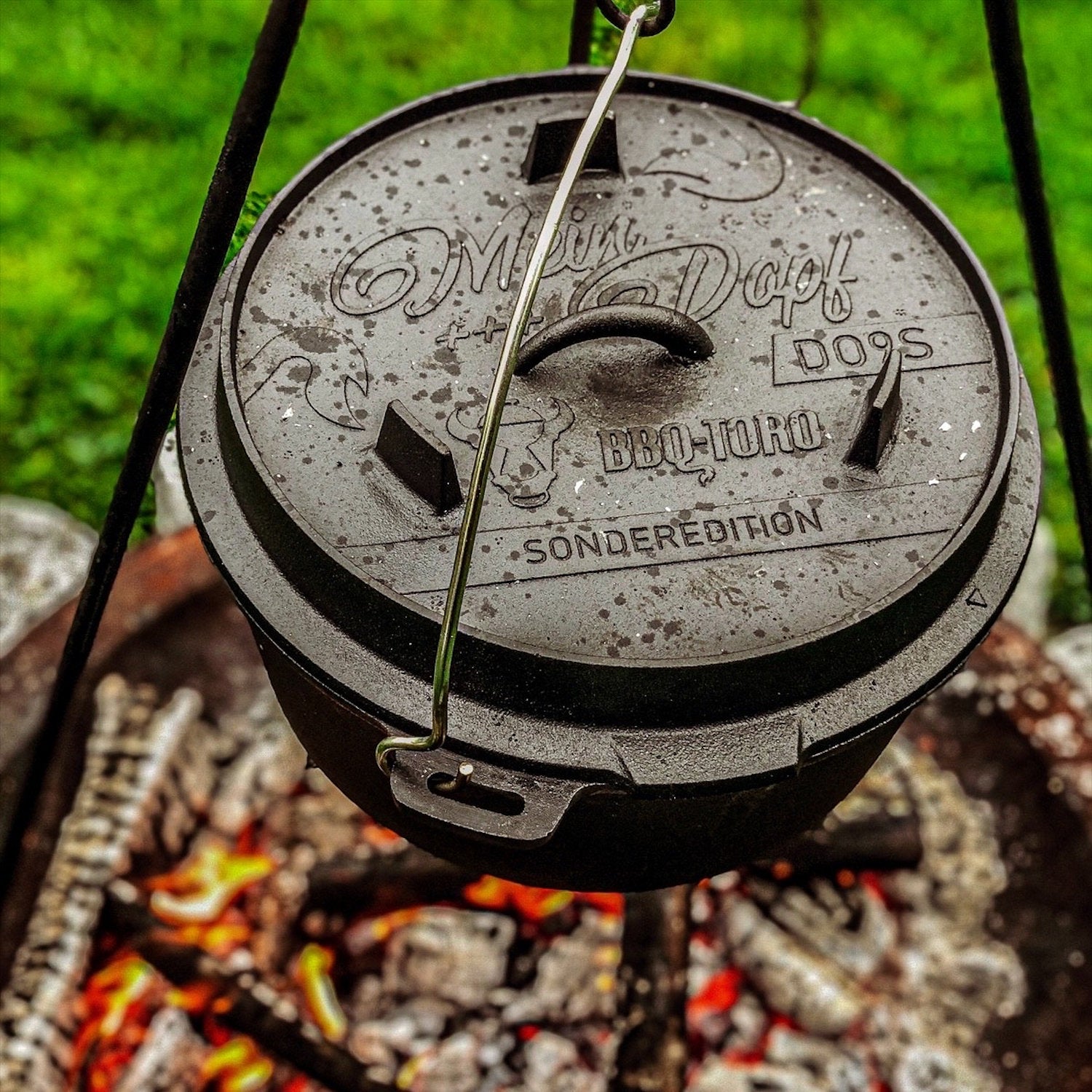 Dutch Oven "Mein Dopf", Gusseisen, 9 Liter, inkl. Holzkiste