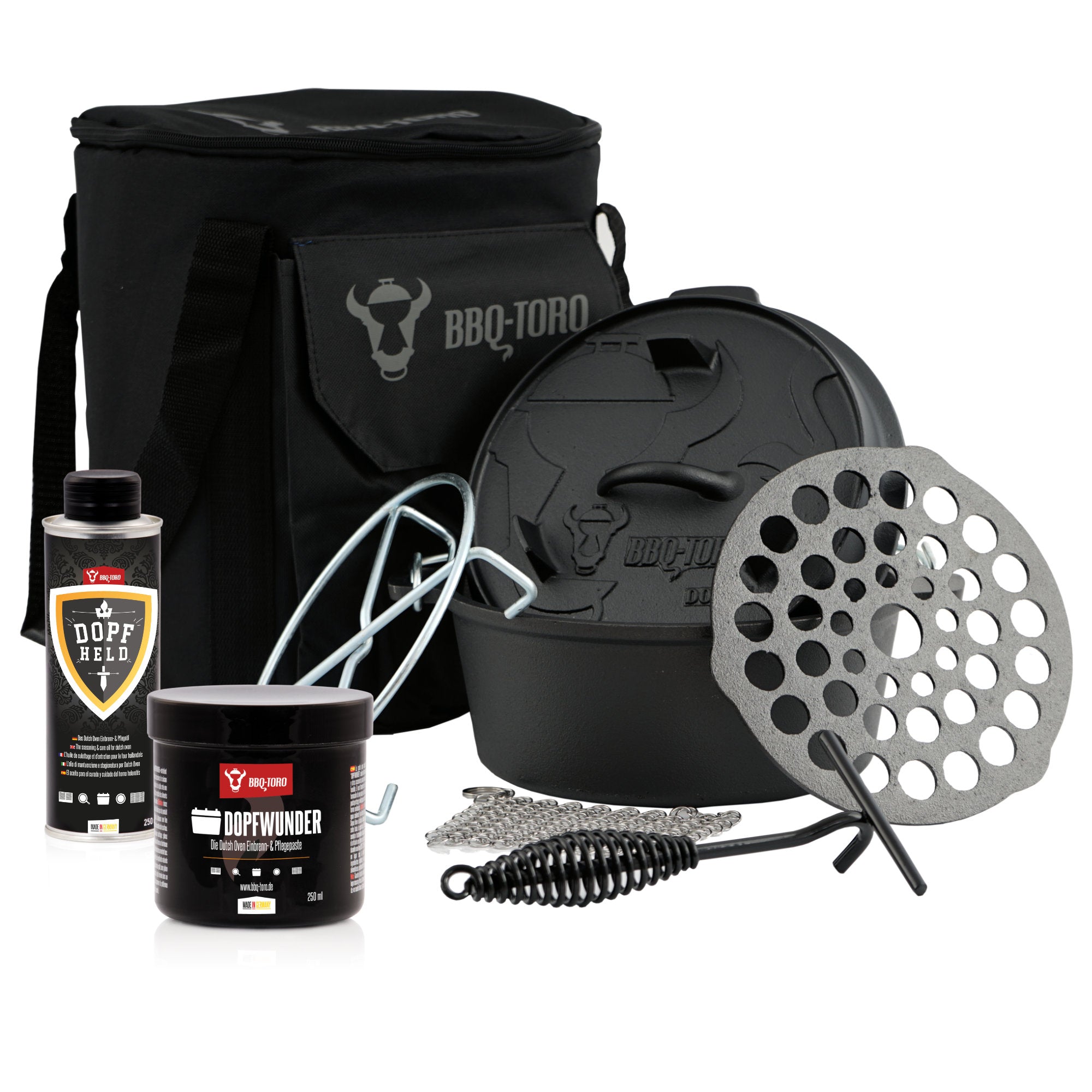Dutch Oven, Starter Set 8-piece, Cast Iron