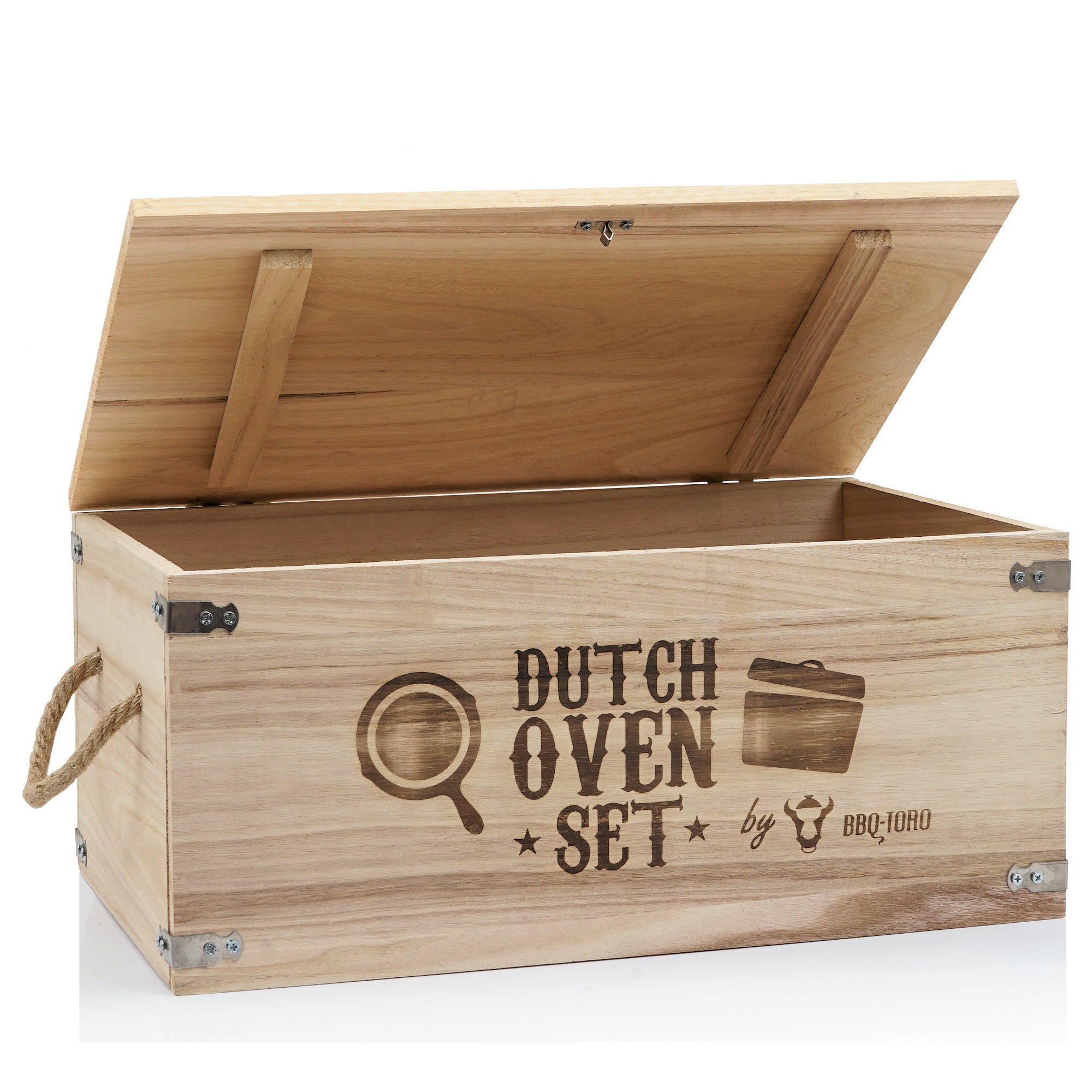 Cocotte en fonte, ensemble de 10 pièces, coffret en bois inclus
