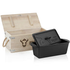 Dutch Oven Backtopf, Gusseisen, inkl. Holzkiste