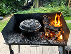 Steel table for Dutch oven